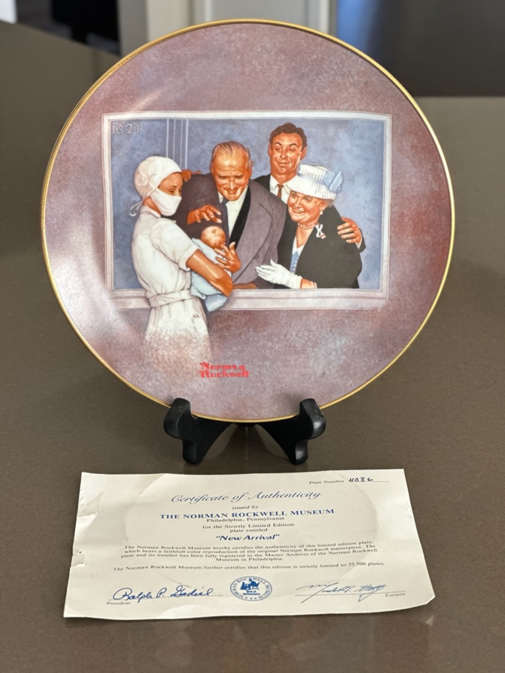 Norman Rockwell “New Arrival” Collector Plate